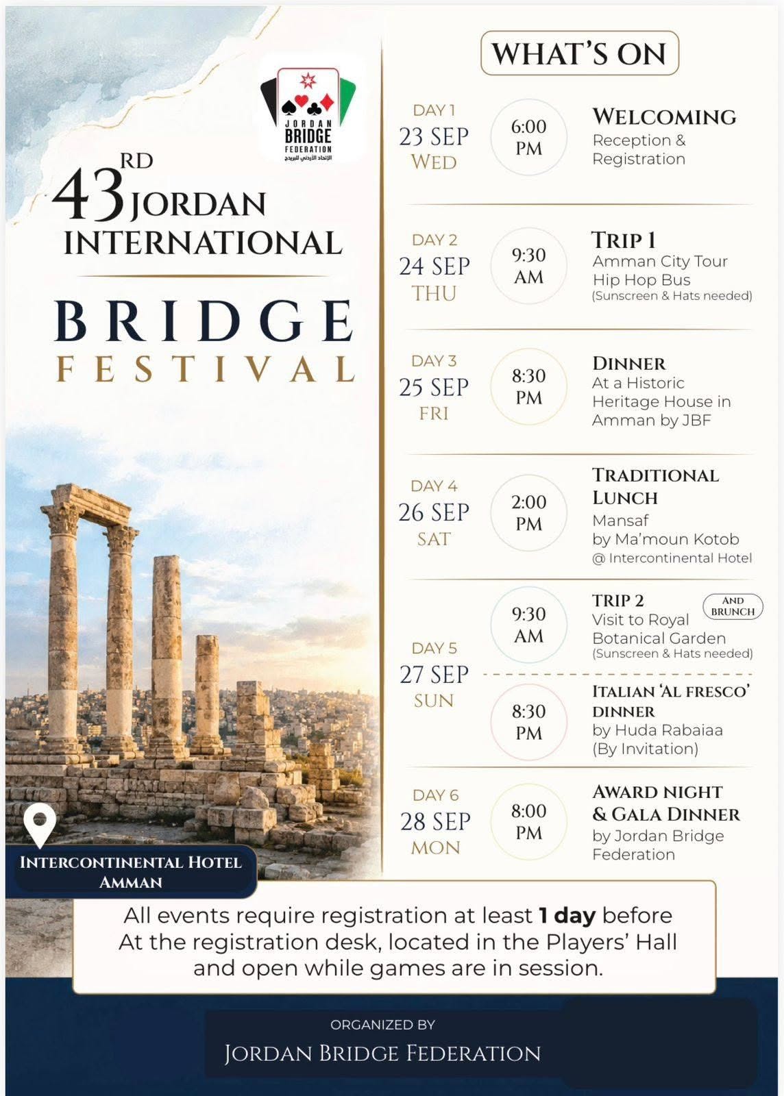 42nd Jordan Bridge Festival - Program Poster
